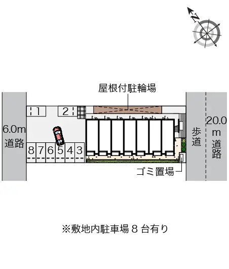 ★手数料０円★大津市本堅田　月極駐車場（LP）